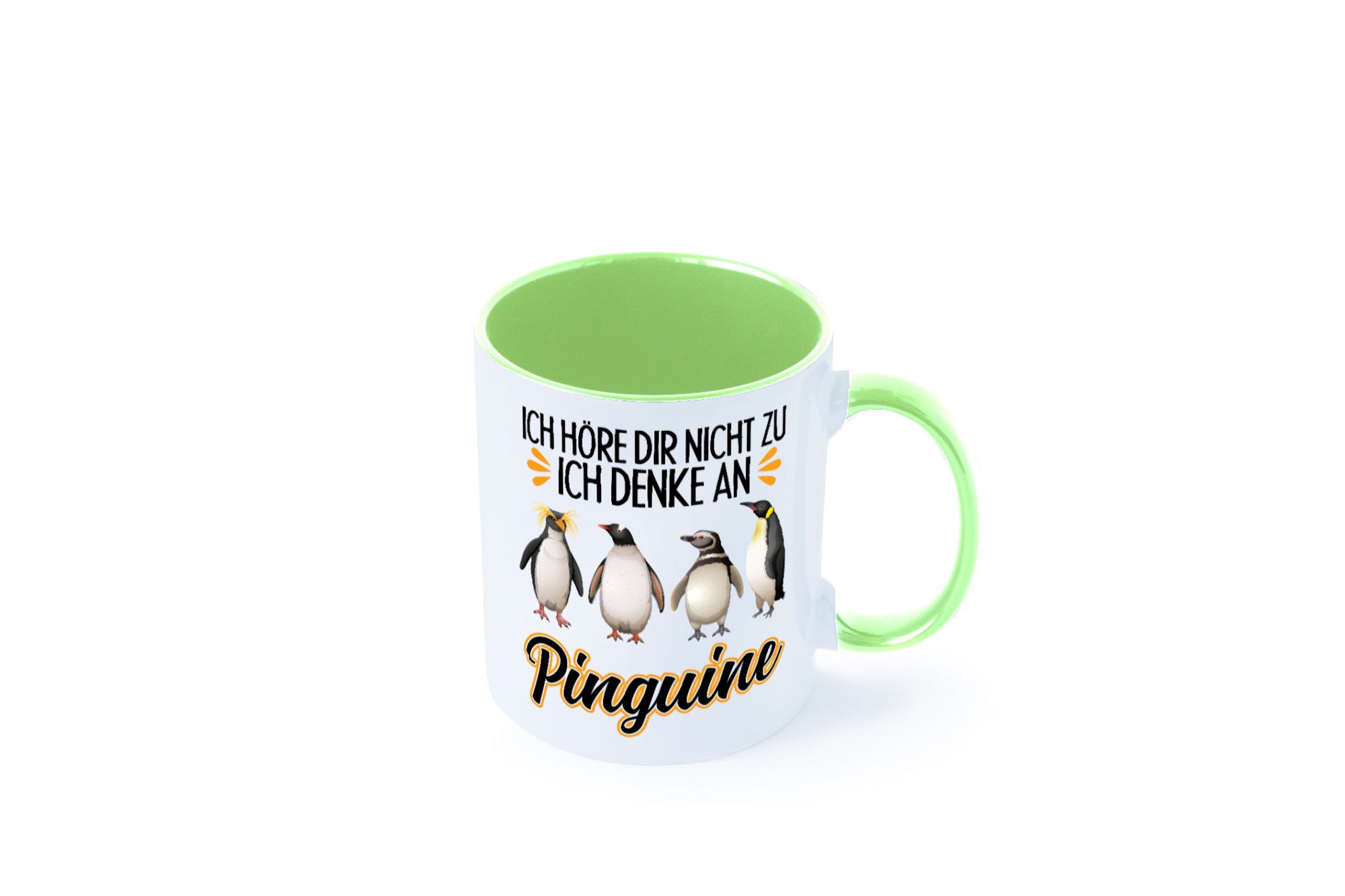 Ich denke an Pinguine Geschenkidee Humor Tasse