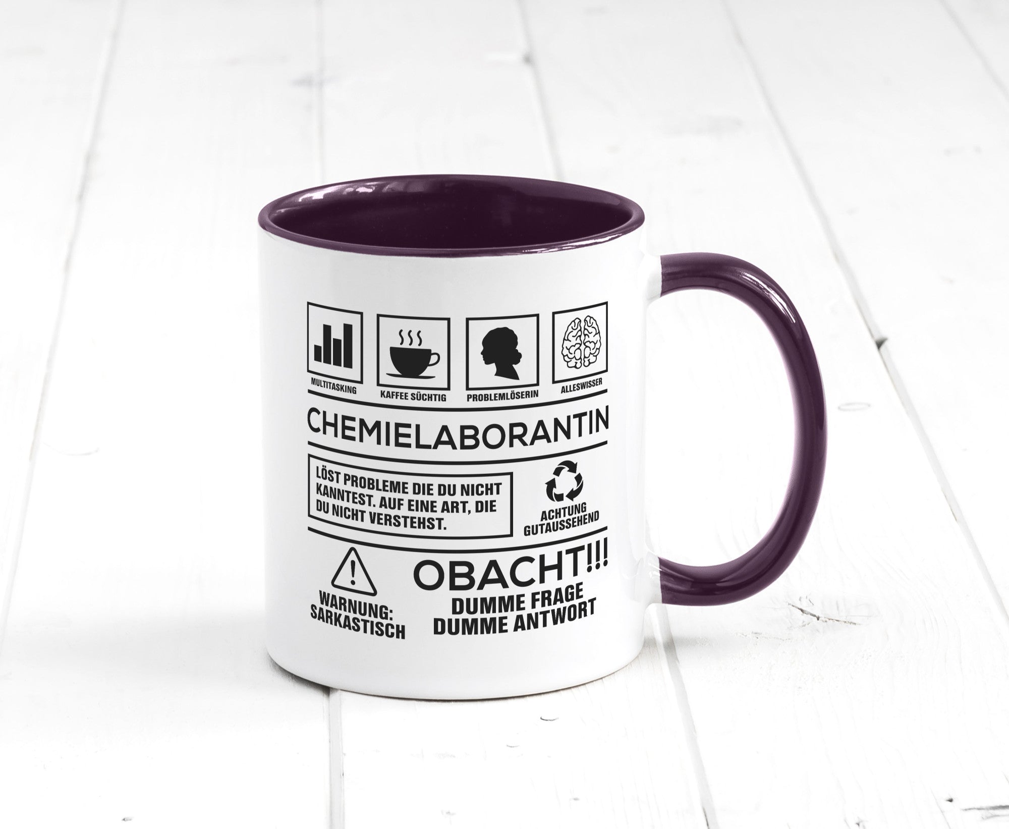 Achtung Probleme Chemielaborantin | Laborantin Chemie Geschenk Humor