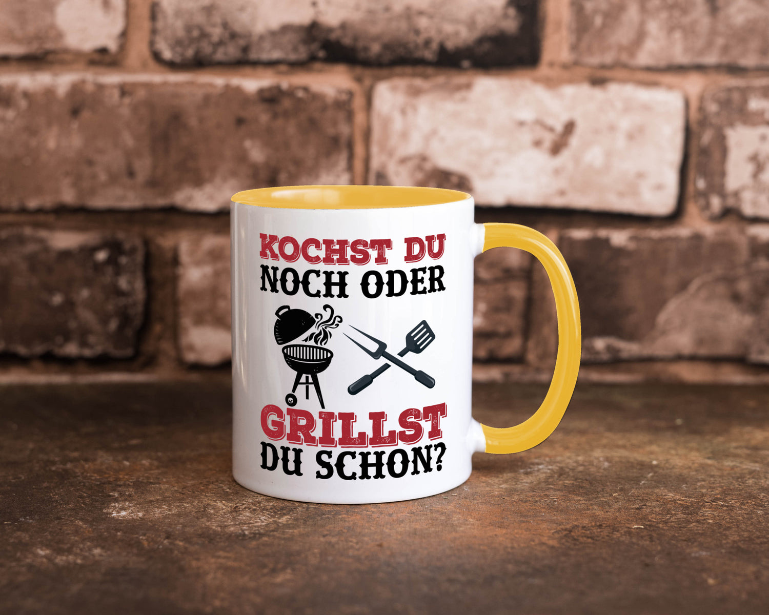 Grillst du schon? | Spruch Tasse Grillen Männer Geschenkidee Humor