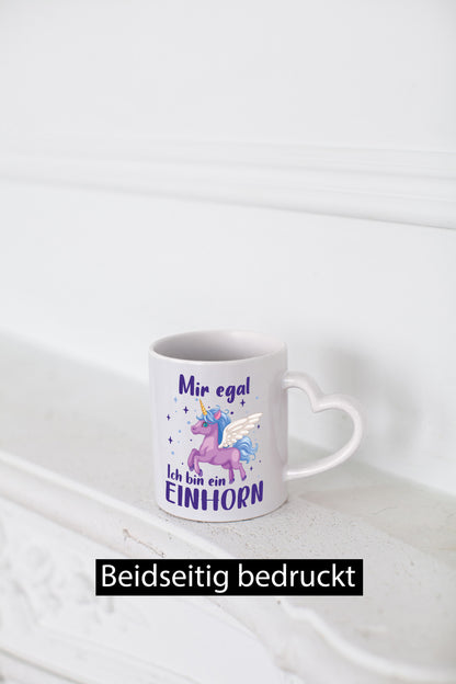 Mir egal, ich bin ein Einhorn | lustig Humor Geschenkidee Geschenk Tasse