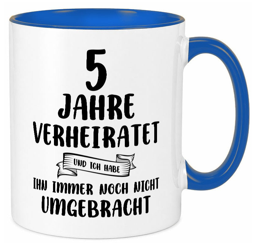 5 Jahre Verheiratet, immer noch am Leben! lustiger Spruch Geschenk Humor Tasse