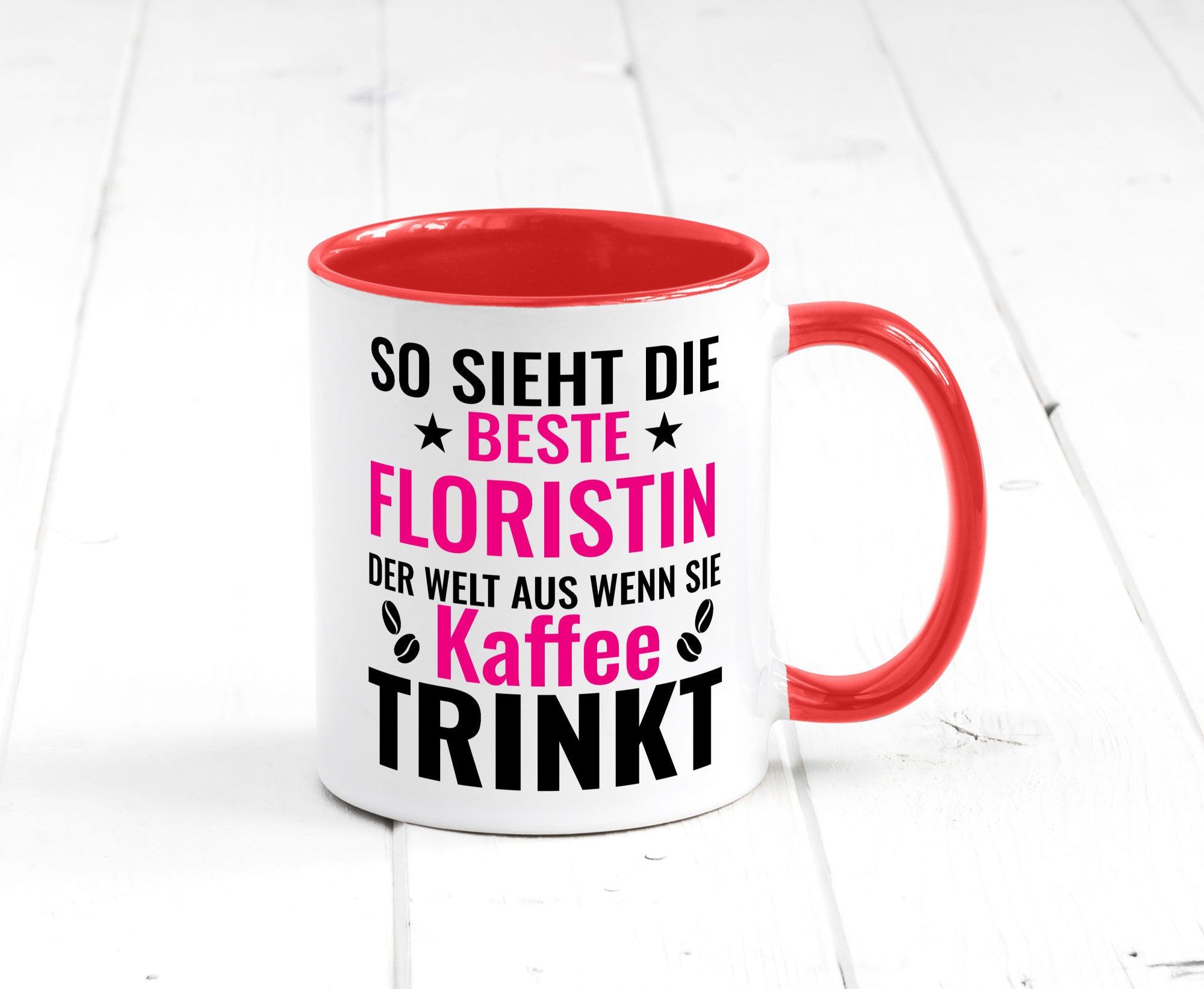 Kaffee trinkt: Floristin | Blumen Verkäuferin lustiger Spruch Geschenk Humor