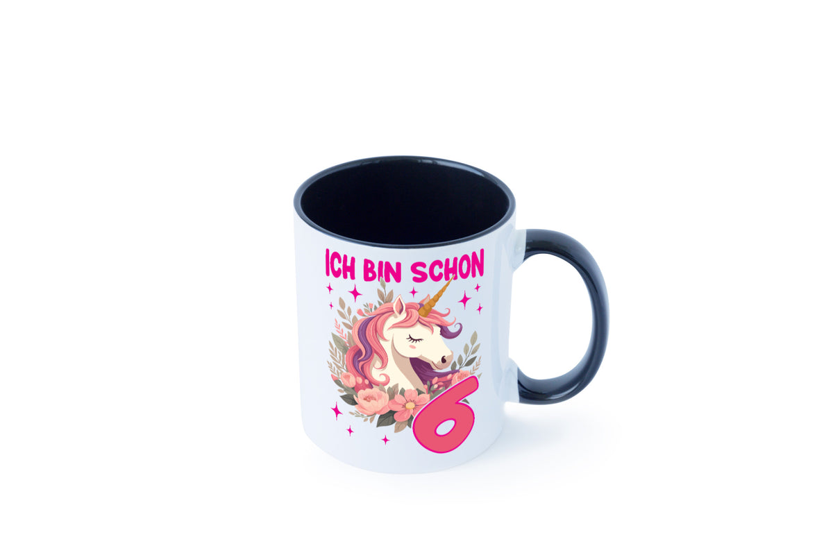 6. Geburtstag | 6 Jahre Einhorn Mädchen Geschenk Geschenkidee lustiger Spruch Tasse