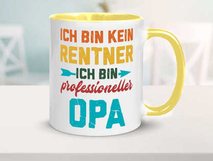Ich bin Professioneller Opa | Rentner Großvater Geschenkidee Familie Humor Tasse
