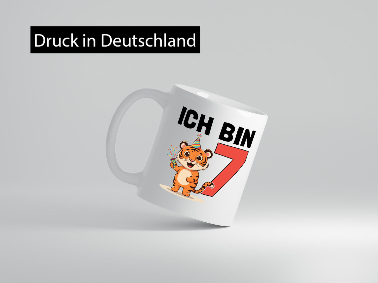 7. Geburtstag | 7 Jahre Tiger Geschenk Geschenkidee lustiger Spruch Tasse