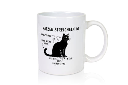 Katzen Streicheln | 1x1 Katze Humor Tierliebhaber Geschenkidee Tasse