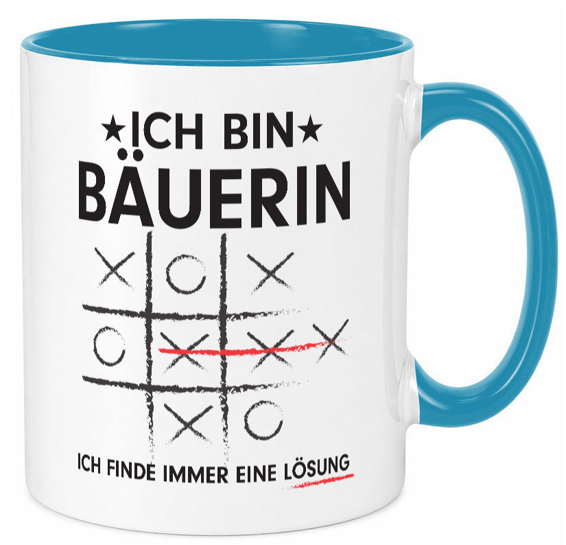 Lösung finden: Bäuerin | Bauernhof Landwirtschaft v2 lustiger Spruch Geschenk Tasse