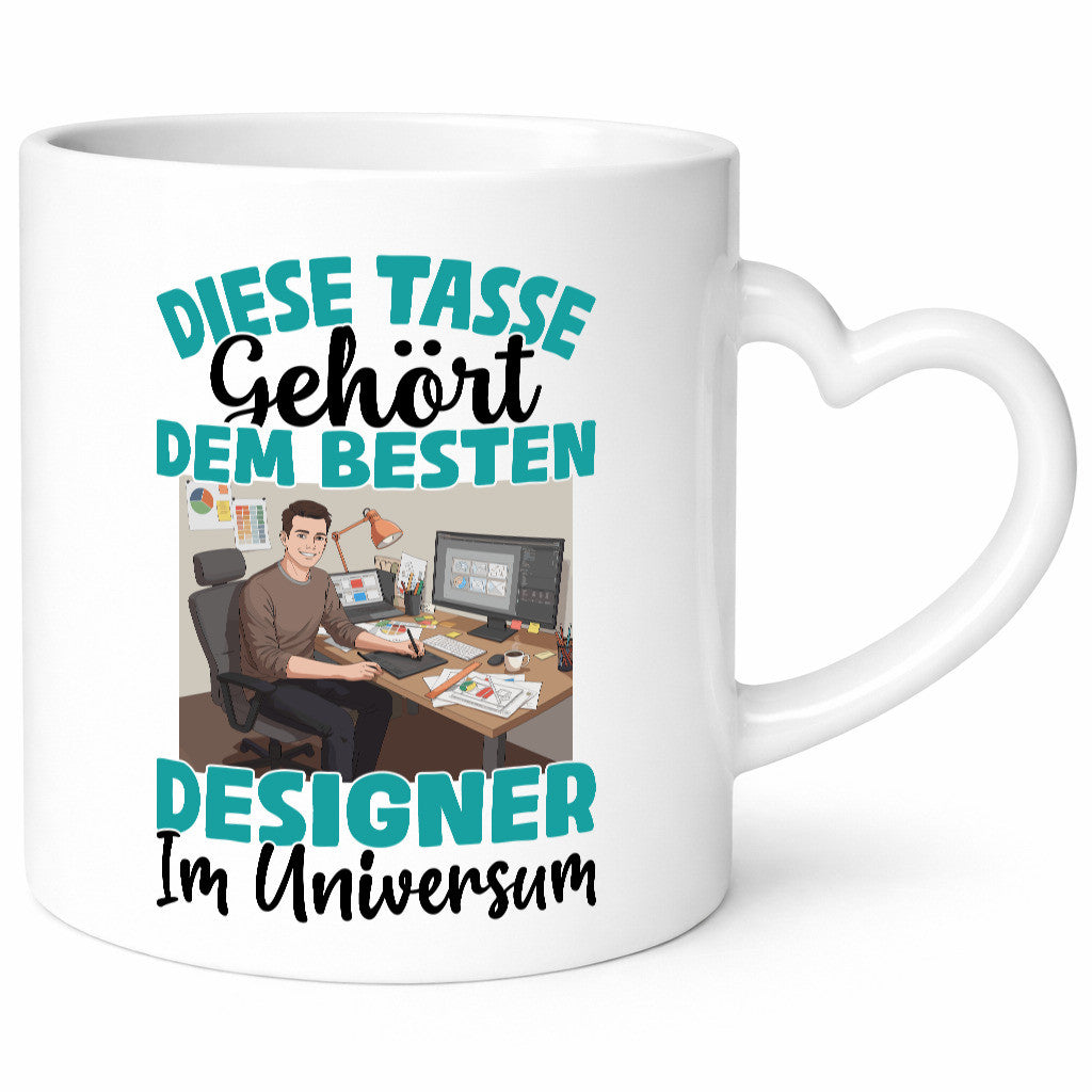 Im Universum: Designer Beruf | Mode lustig Arbeit Kollegen Büro Geschenk Tasse