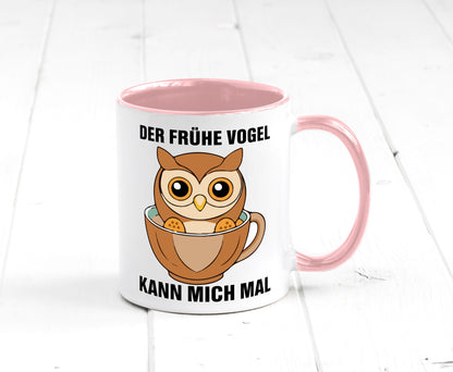 Der frühe Vogel kann mich mal | Eule Morgenmuffel v2 lustiger Spruch Geschenk