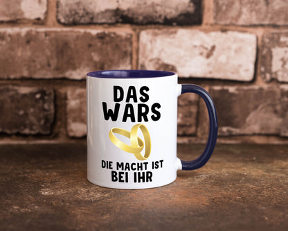 Die macht ist bei ihr | Hochzeit Tasse Ehemann Ehe Geschenk Humor Geschenkidee