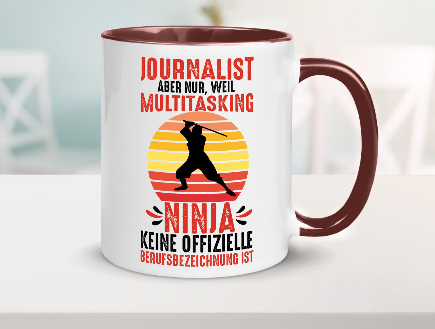 Journalist weil Multitasking Ninja kein Beruf ist Geschenk Arbeit Kollegen Büro