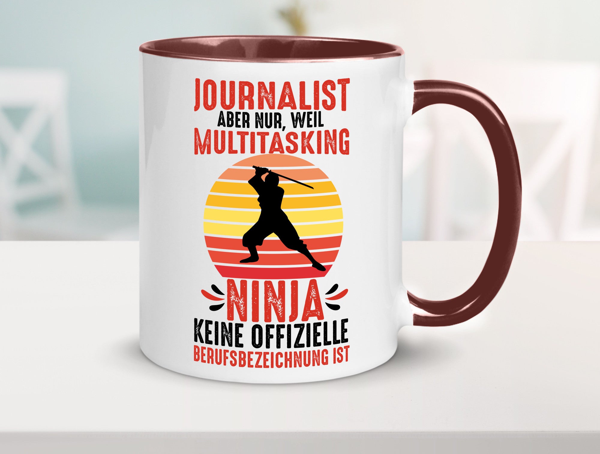 Journalist weil Multitasking Ninja kein Beruf ist Geschenk Arbeit Kollegen Büro