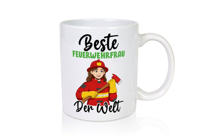 Beste Feuerwehrfrau | Feuerwehr Humor Geschenkidee Tasse