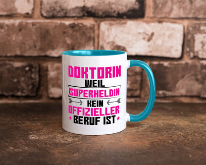 Superheldin Doktorin | Doktorand Doktortitel Geschenkidee Humor Tasse