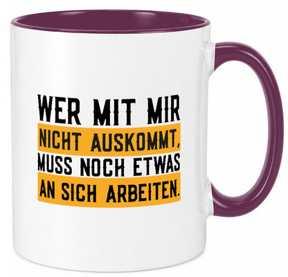 Wer mit mir nicht auskommt | Selbstbewusst lustiger Spruch Geschenk Humor