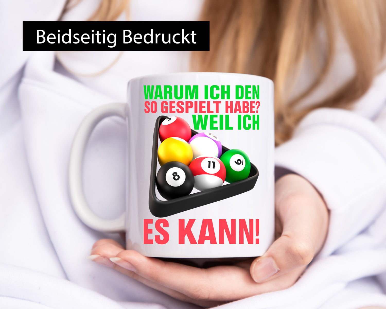 Weil ich es kann | Billardspieler Pool Snooker Kugeln Geschenkidee Humor Tasse