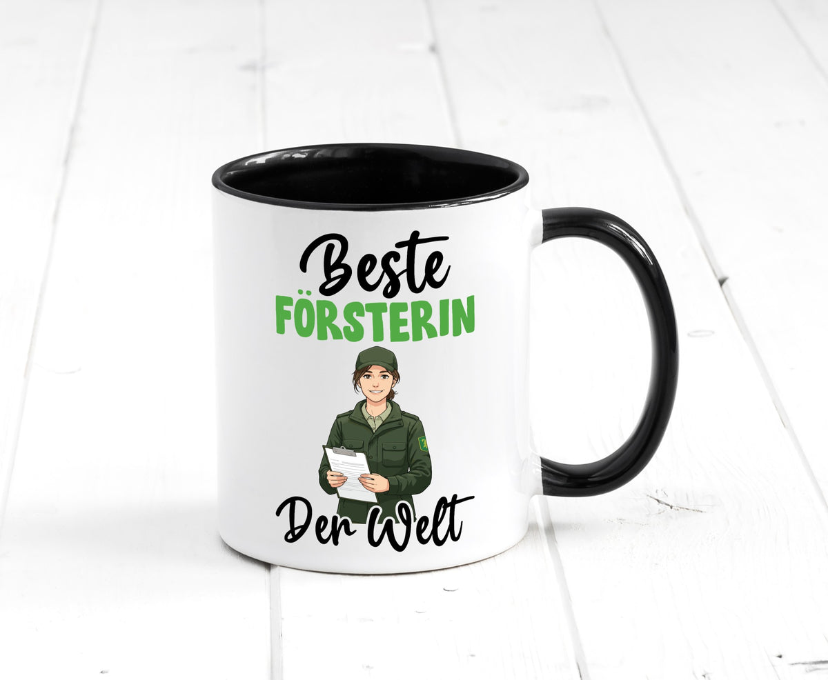 Beste Försterin | Forst Arbeit v2 lustiger Spruch Geschenk Kollegen Büro Tasse