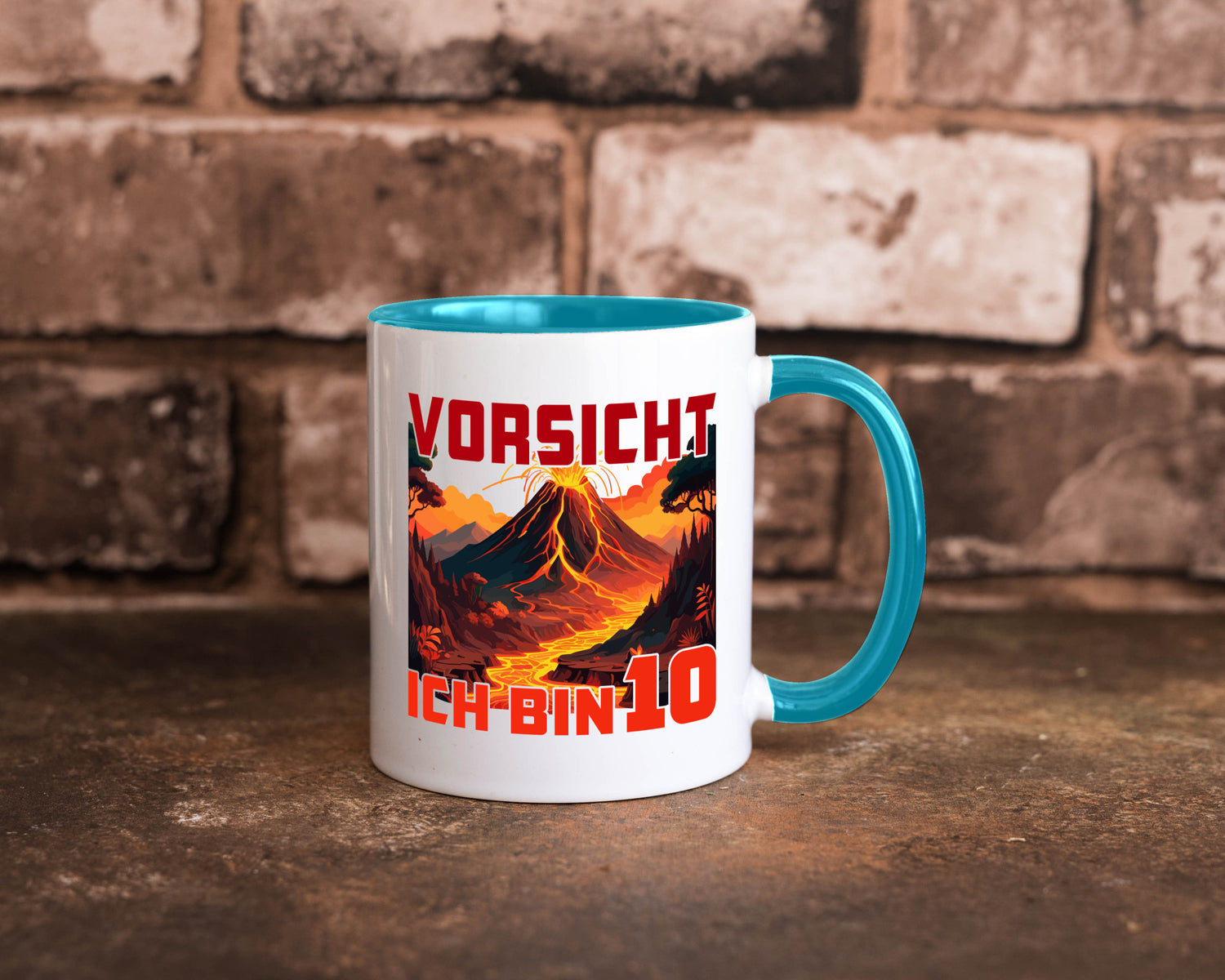 10. Geburtstag | 10 Jahre Vulkanausbruch Vulkan Humor Geschenkidee Tasse