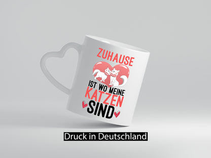 Zuhause ist, wo meine Katzen sind | Katzenliebhaber Comic Geschenkidee