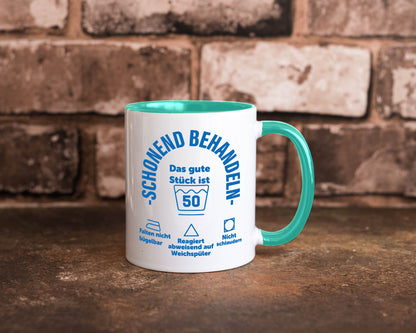 Schonend behandeln | 50 Geburtstag Humor Geschenkidee Tasse