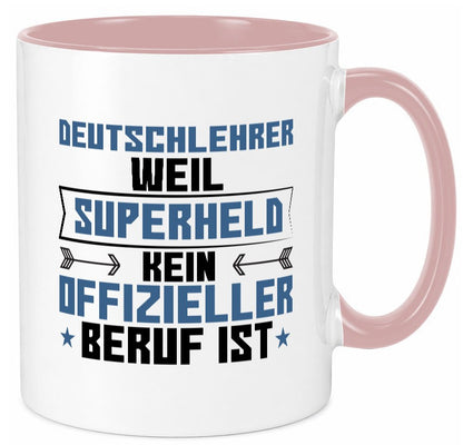 Superheld Deutschlehrer | Lehrer Schule lustiger Spruch Geschenk Humor Tasse