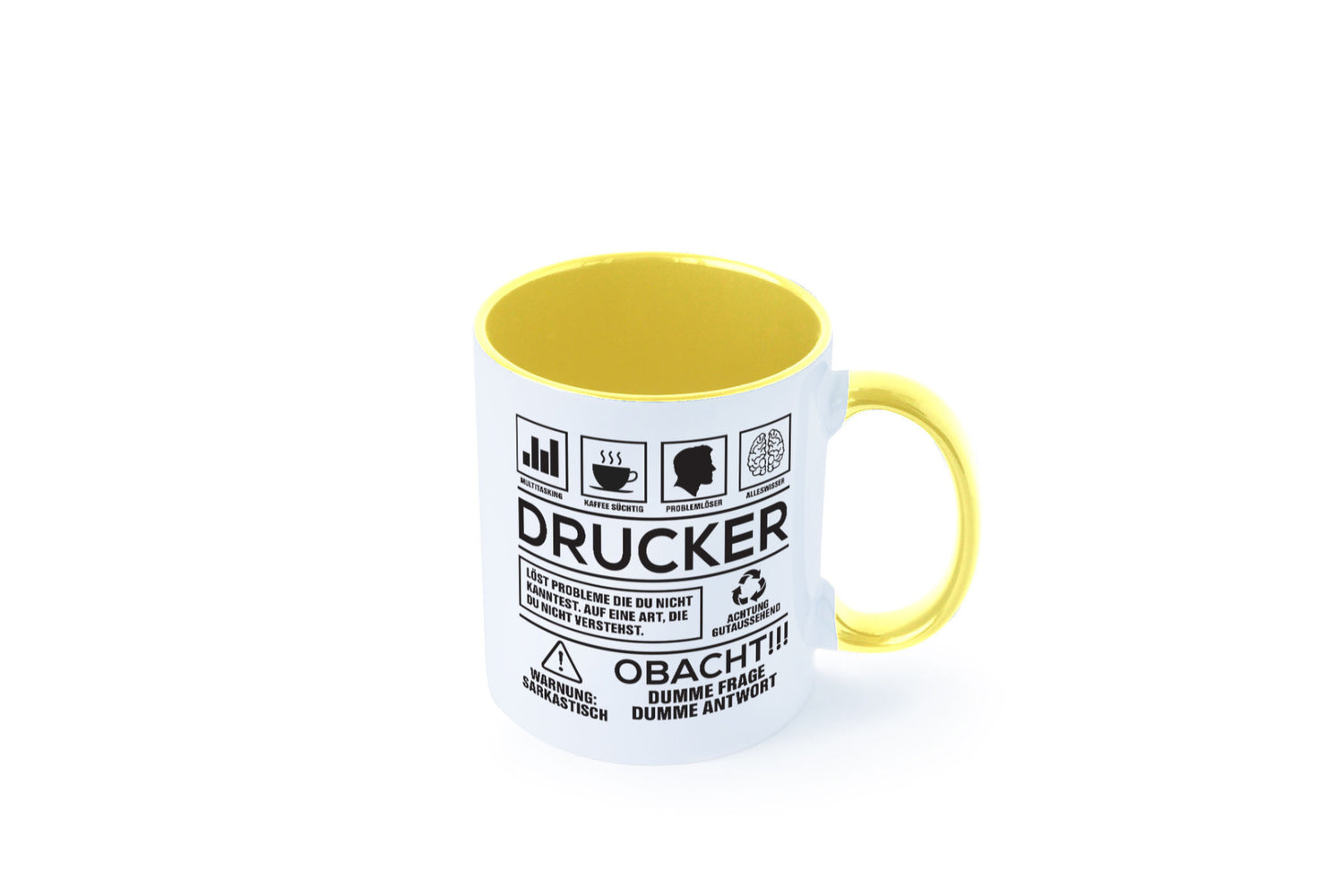 Achtung Probleme Drucker | Druckerei Print Medien Humor Geschenkidee Tasse