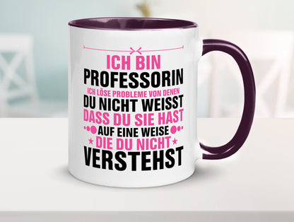 Löse Probleme: Professorin | Uni Universität v2 Geschenkidee Humor Tasse