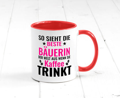 Kaffee trinkt: Bäuerin | Bauernhof Landwirtschaft Geschenk Humor Geschenkidee