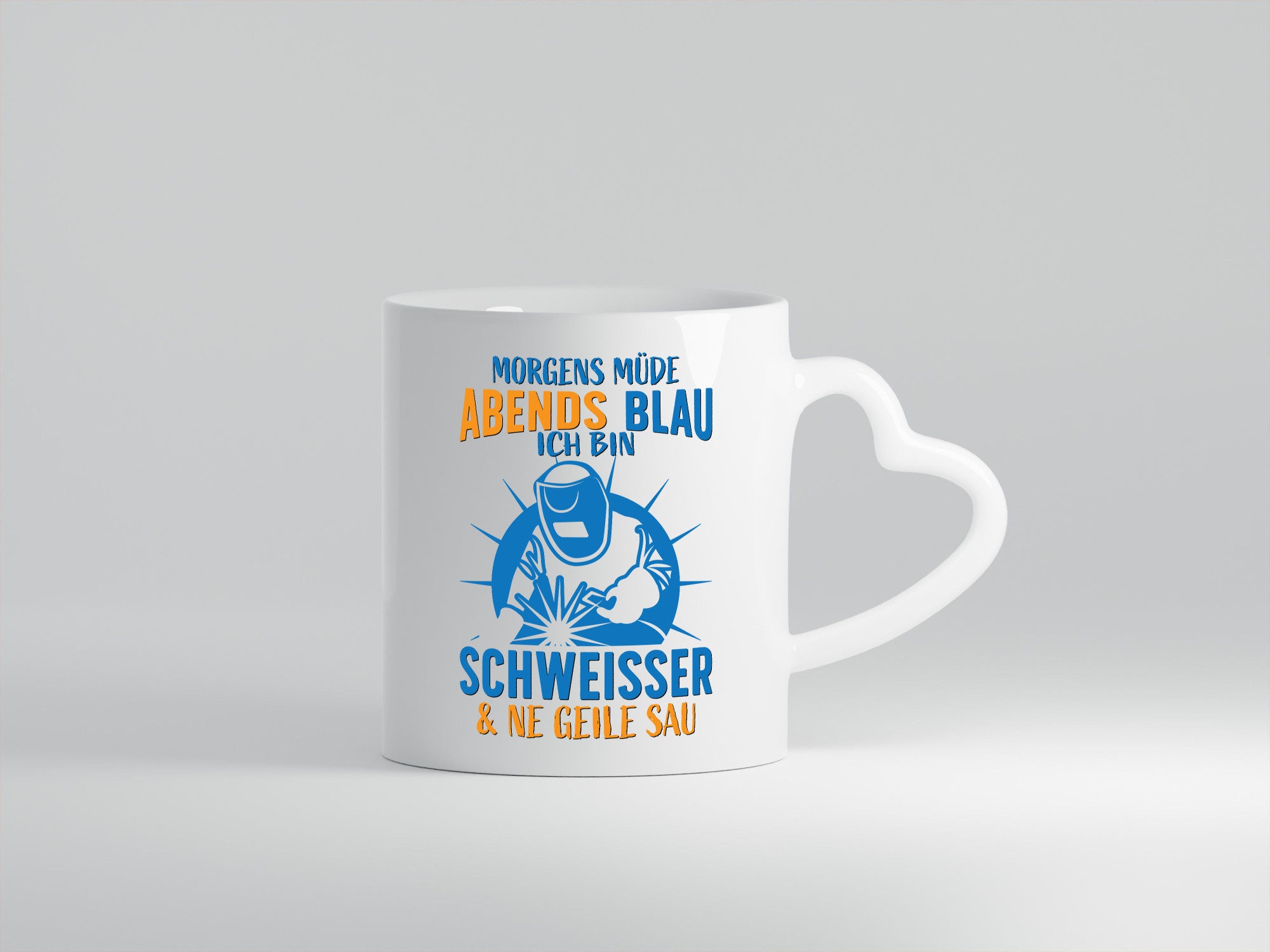 Morgens müde, Abends blau | Schweisser Humor Geschenkidee Tasse
