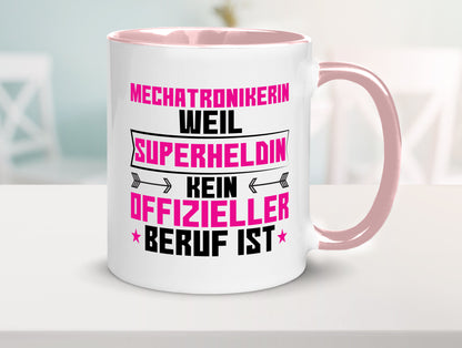 Superheldin Mechatronikerin | KFZ Werkstatt Geschenkidee Humor Tasse