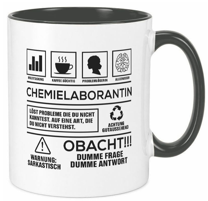 Achtung Probleme Chemielaborantin | Laborantin Chemie Geschenk Humor