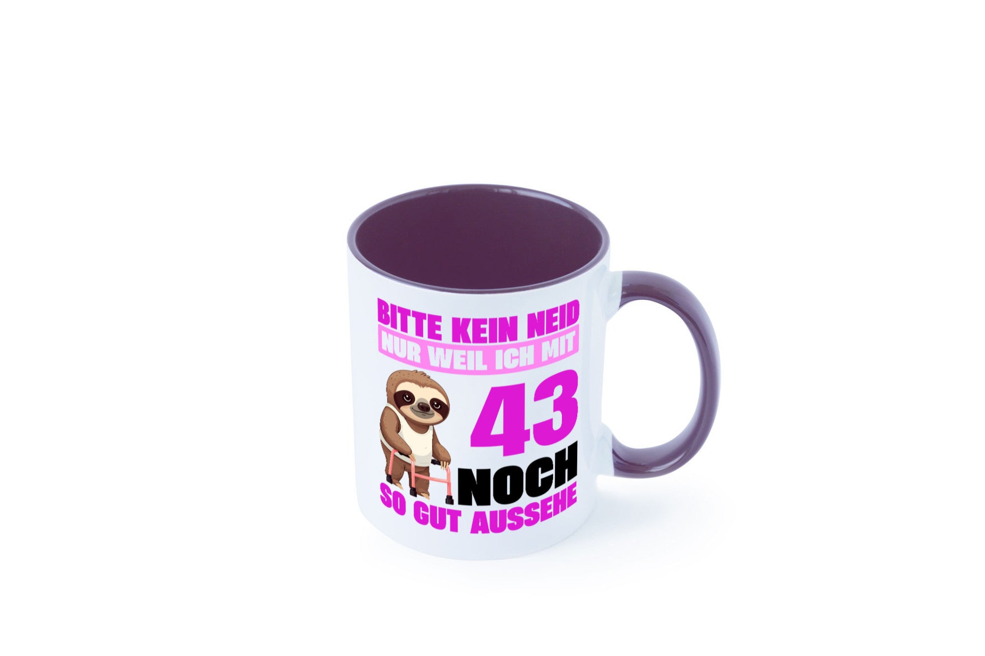 43. Geburtstag | Bitte kein neid Faultier 43 Jahre Geschenk Geschenkidee