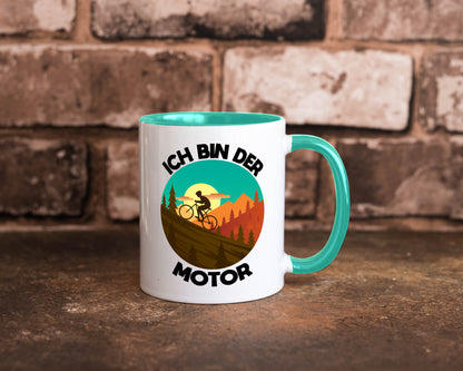 Ich bin der Motor | Mountainbiking Fahrrad Berge Geschenkidee Humor Tasse
