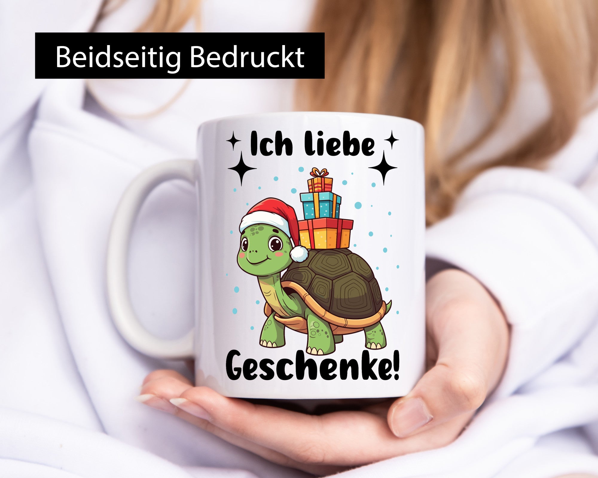 Ich liebe Geschenke | Weihnachtsschildkröte Geschenk Humor Geschenkidee