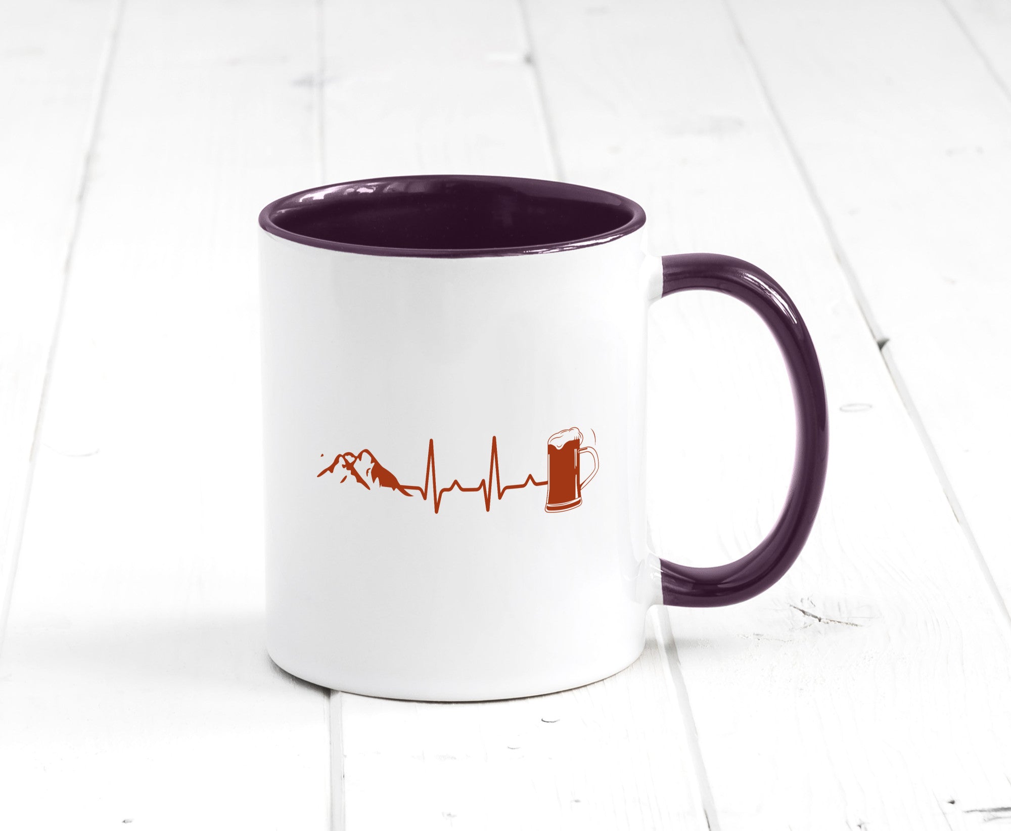 Berge und Bier | Wandern Wanderer Biertrinken Geschenkidee Humor Tasse