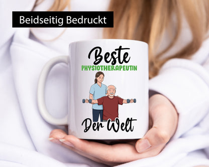 Beste Physiotherapeutin v3 lustig Humor Geschenkidee Geschenk Tasse