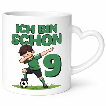 9. Geburtstag | 9 Jahre Fußballer lustig Geschenkidee Geschenk Tasse
