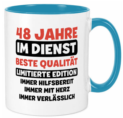 48 Jahre im Dienst | Jubiläum Arbeit v3 Humor Kollegen Büro Geschenkidee Tasse