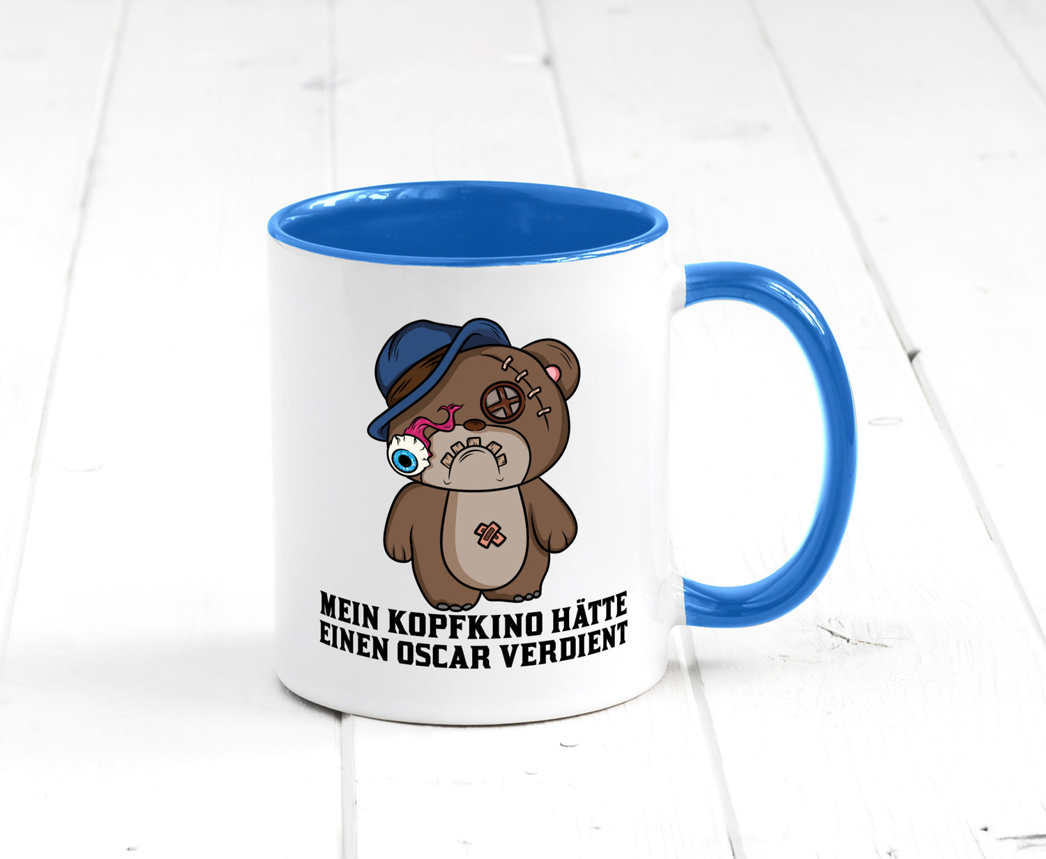 Mein Kopfkino hätte Oscar verdient | kaputter Bär Comic lustiger Spruch