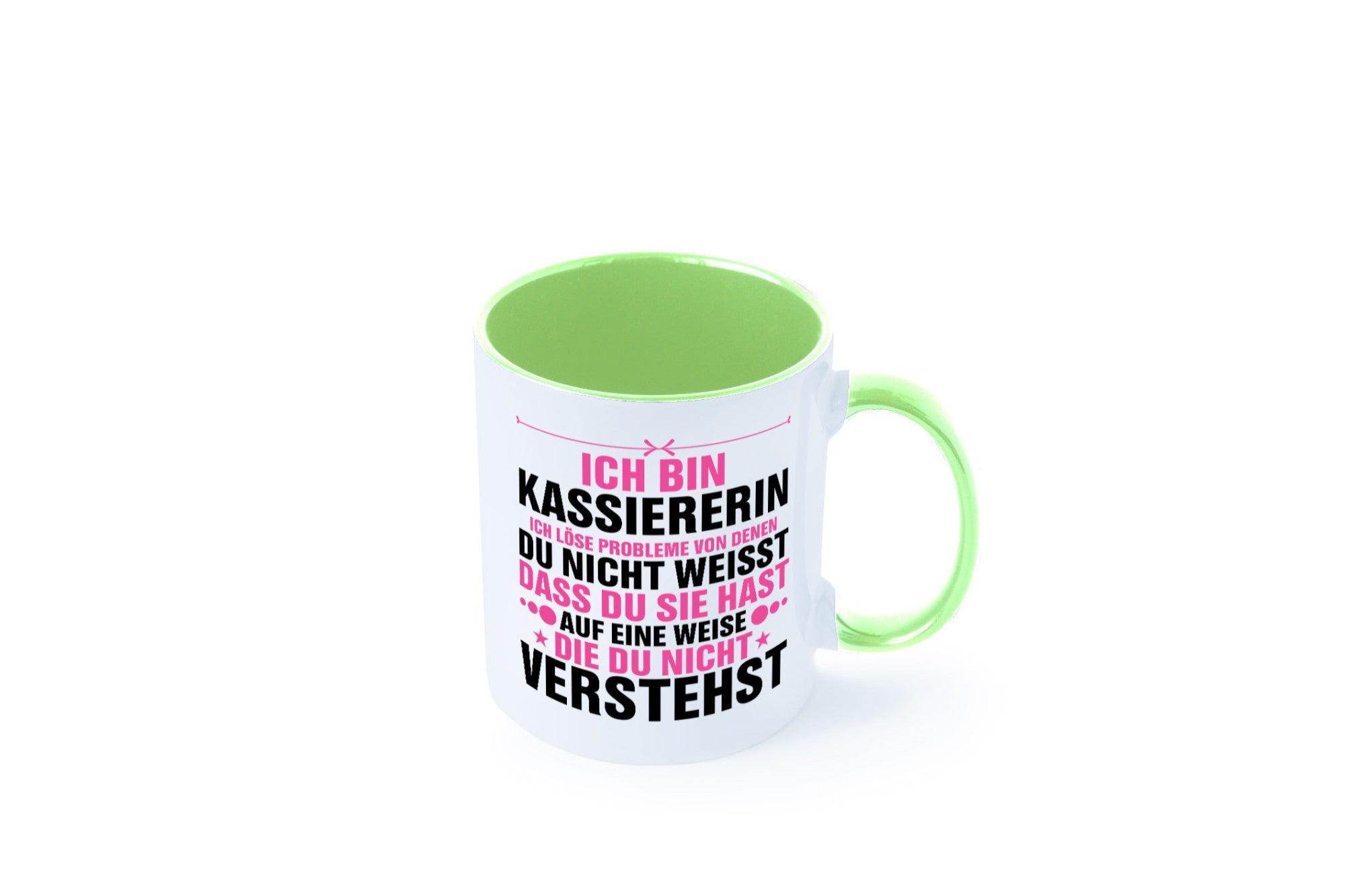 Löse Probleme: Kassiererin v2 lustiger Spruch Geschenk Humor Geschenkidee Tasse