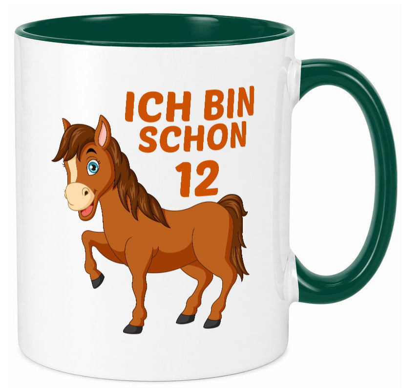 12. Geburtstag | Ich bin schon 12 Pferde Pony Geschenkidee Humor Tasse