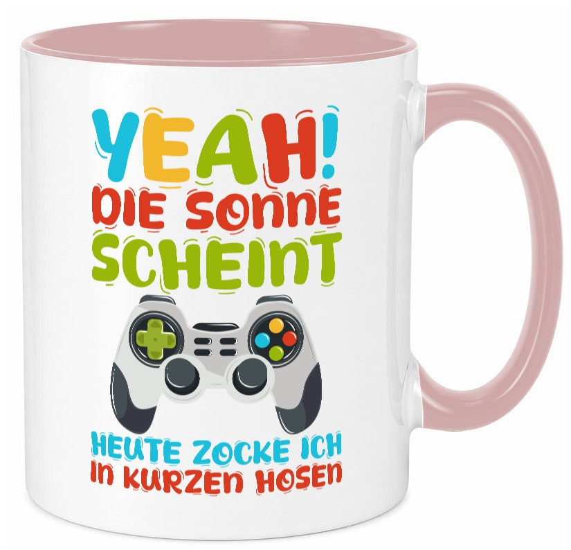 Sommer | in Kurze Hosen Zocken Zocker Gamer lustig Humor Geschenkidee Geschenk Tasse
