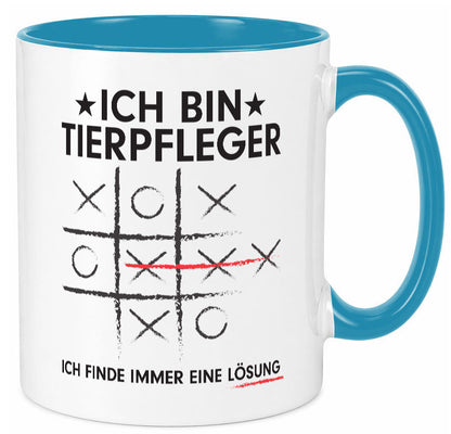 Löse Probleme: Tierpfleger | Pflegeberuf Tierheim v3 lustiger Spruch Geschenk Tasse