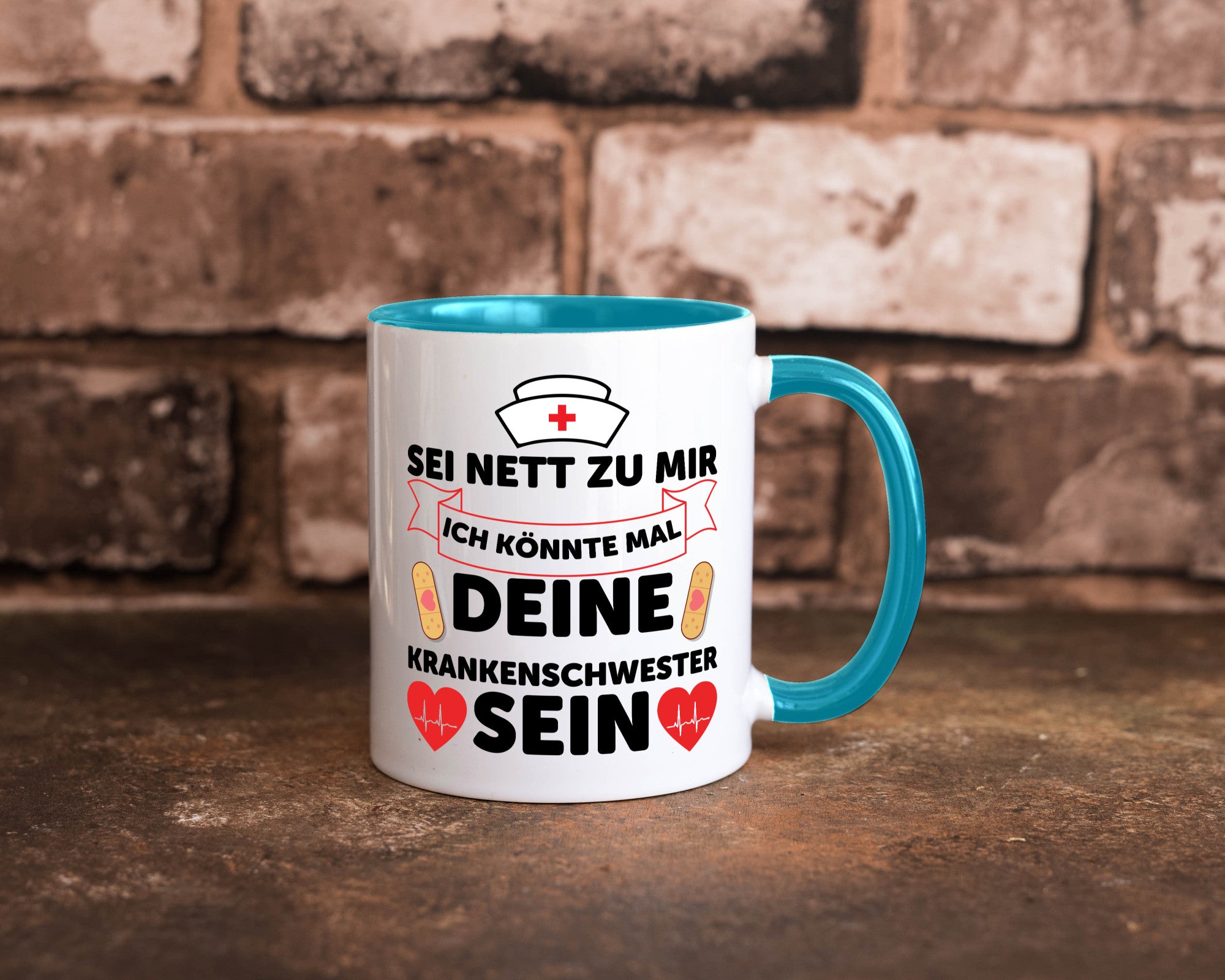 Ich könnte deine Krankenschwester sein | Pflegekraft Geschenkidee Humor Tasse