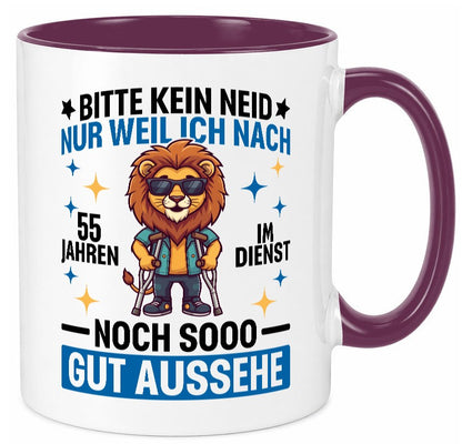 55 Jahre im Dienst | Arbeitsjubiläum Arbeit Geschenk Kollegen Büro lustiger Tasse