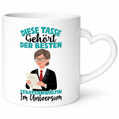 Im Universum: Staatsanwältin | Anwältin Geschenkidee Humor Tasse