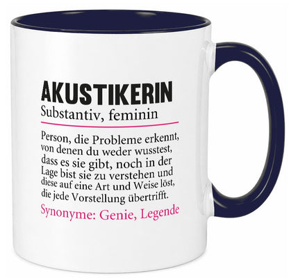Akustikerin | Spruch Akustik Hörgeräteakustik lustiger Geschenk Humor Tasse