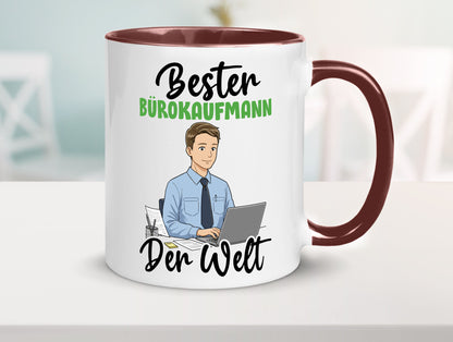Bester Bürokaufmann | Kaufmann v2 lustig Arbeit Kollegen Büro Geschenk Tasse