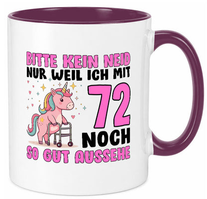 72. Geburtstag | 72 Jahre Mit 30 noch so gut aussehen lustig Geschenkidee Tasse