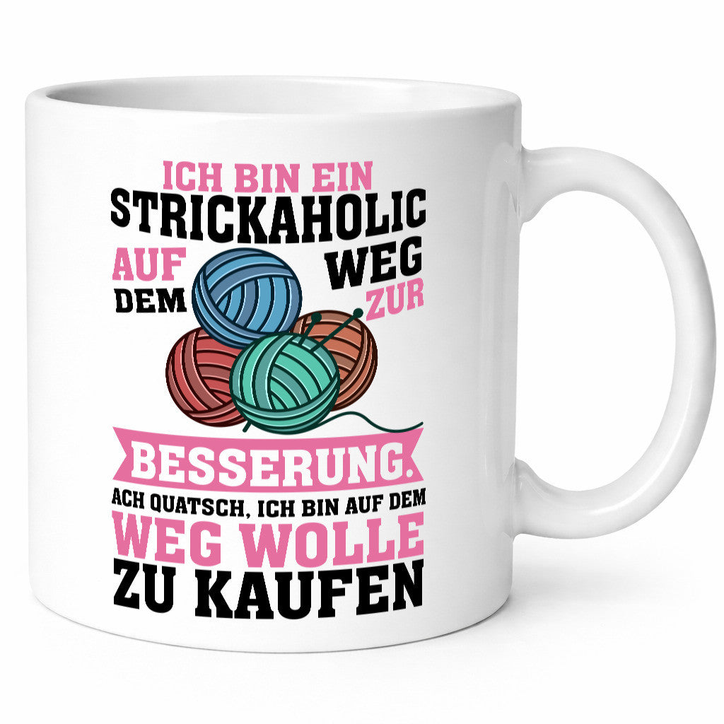 Ich bin ein Strickaholic | Stricken Strickzubehör lustig Humor Geschenkidee